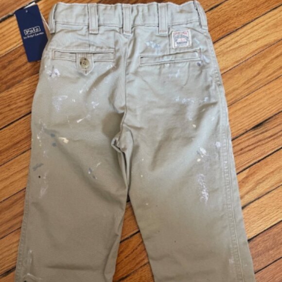 Ralph Lauren Paint Splatter Chino Pants Boys Size 4T/4 nwt - Picture 3 of 5